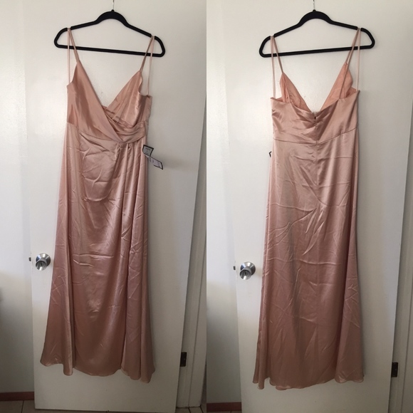 Jill Stuart rosy pink nude satin gown with tags - Picture 6 of 7